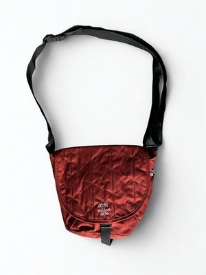 Crumpler Messenger Sandy B***h Sling Bag Maroon & Cream OG Vintage Y2K Rare