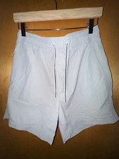 American Eagle Light Gray Drawstring Elastic Waist Casual Shorts Pockets Men