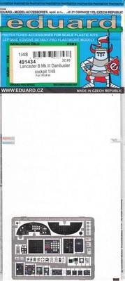 EDU491434 1:48 Eduard Color PE - Lancaster B Mk.III Dambuster Cockpit Detail