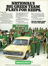 1980 National Car Rental Big Green Team Chevy Citation Vintage Print Ad 1980 National Car Rental Big Green Team Chevy Citation Vintage Print Ad