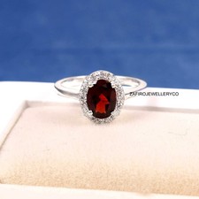 Natural Garnet , 925 Sterling Silver, Stunning Ring, Wedding Ring, Garnet Ring