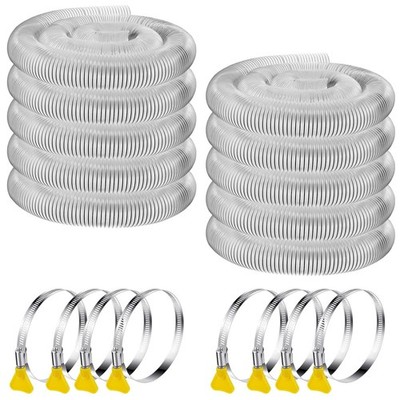 Amylove 4 Inch, 100 ft Heavy PVC Dust Collection Hose, Flexible Clear PVC Fum...