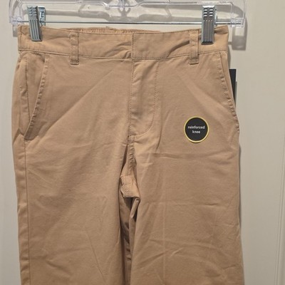 Art Class Boys Chino Pants Beige Reinforced Knee Pockets Cotton