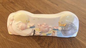 Vintage Sweet Bottoms Terragrafics Photo Holder Chicks Having Tea Picnic