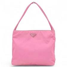 Prada Tessuto Nylon Shoulder Bag Pink B Rank pr6613sb