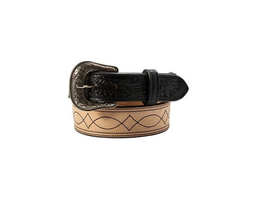 Nocona Western Belt Boys Roughout Boot Stitch Tooling Black N4443601