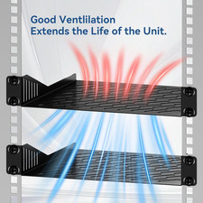 10" 1U Server Rack Shelf Ventilated Rack-Mounted Cantilever Tray 10" Network