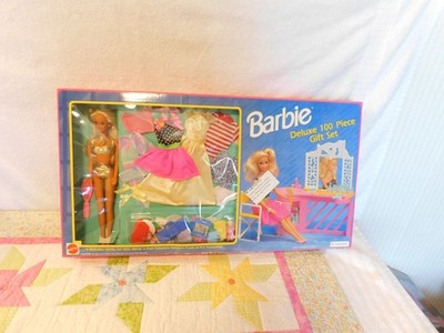 Vintage 1992 Mattel Barbie Deluxe 100 Piece Gift Set  Sealed Box