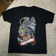 GILDAN TONY HAWK Eagle Anchor T-shirt Black XL size