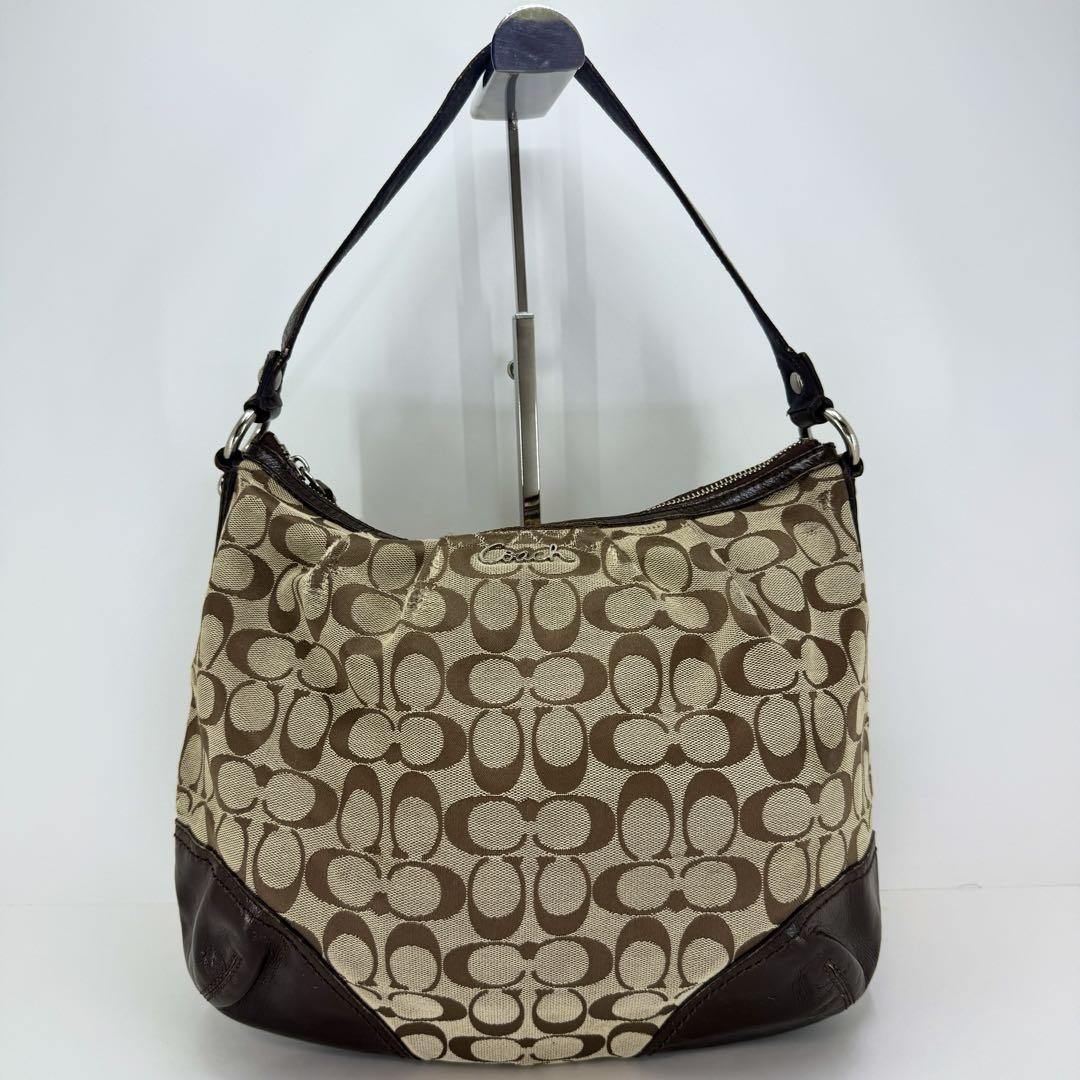 Coach Authentic Signature Canvas Shoulder Bag Beige G07223166