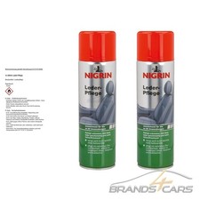 2x 400ml NIGRIN LEDER-PFLEGE LEDERPFLEGE LEDERREINIGER REINIGER SPRAY GLATTLEDER