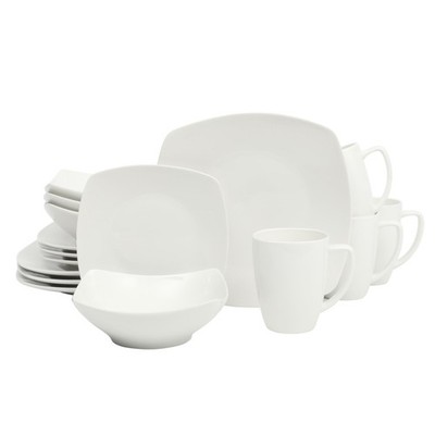 Juego De Vajilla De Gres Para 4 Persona Blanca 12 Piezas Platos Cuencos Y Tazas