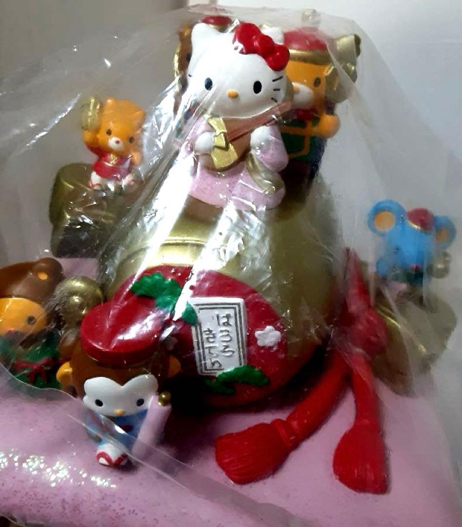 Hello Kitty Seven Lucky Gods Ceramic Figurines Sanrio Japan Rare Vintage Statue