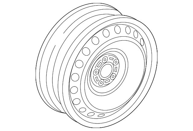 Rueda de repuesto para Audi A3, S3, A3 Quattro, A3 Sportback (P/N 5Q0-601-027-BT-03C)