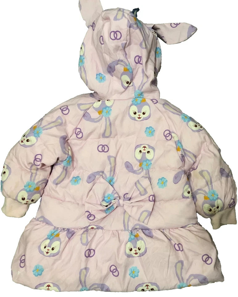 Girls Puffer Jacket Coat Pink Steella Cartoon Printed Size 8 to 10 years - Image 2 of 4