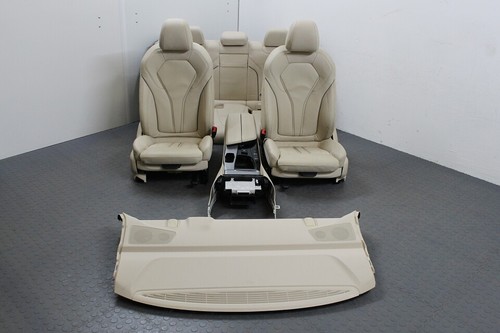 BMW 5er G30 Innenausstattung Sport Sitze Leder Memory Sitzheizung Canberrabeige