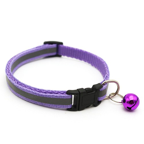 Dog Pet Adjustable Nylon Collar Reflective Cat Collar With Bell Suitable Cat Dog - Picture 8 of 25