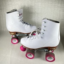 Chicago Roller Skates Ladies Size 5 White Red Wheels Vintage V3
