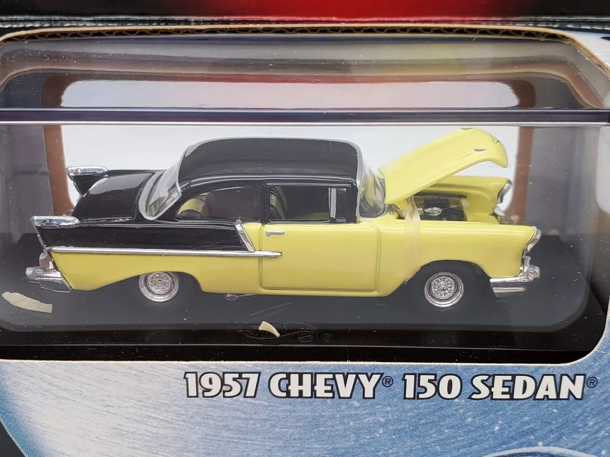 100% Hot Wheels 1957 Chevy 150 Sedan - Factory Sealed Yellow Black