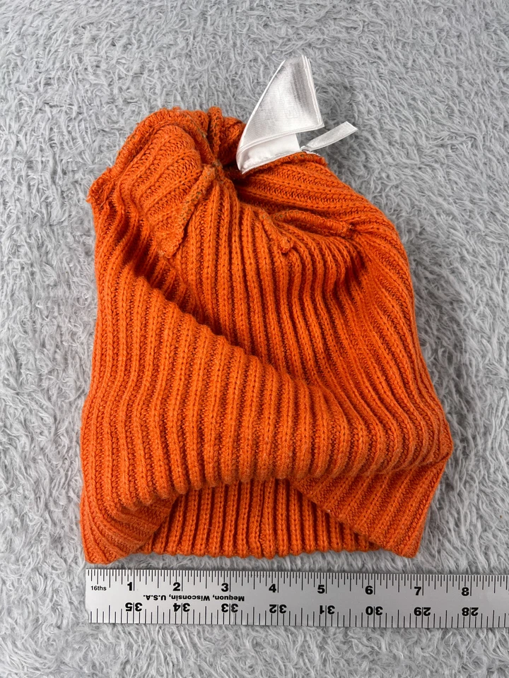 H&M Gorro Toque Juvenil 4T/6x Beige Naranja Tejido Poliéster Mezcla Acrílico Foto 4 de 4