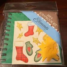 Mini Holiday Scrapbook Kit, Elements By Creativity Inc, Christmas Stocking Theme