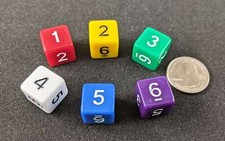 Colorful Plastic Dice D6 