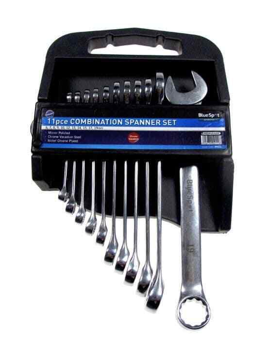 Blue Spot 04111 Combination Metric Spanner Set 6-19mm 11 Pce Chrome Vanadium