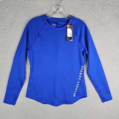 Under Armour Coldgear Blue Fitted L/S Shirt 1344531 Women's Size Medium NWT