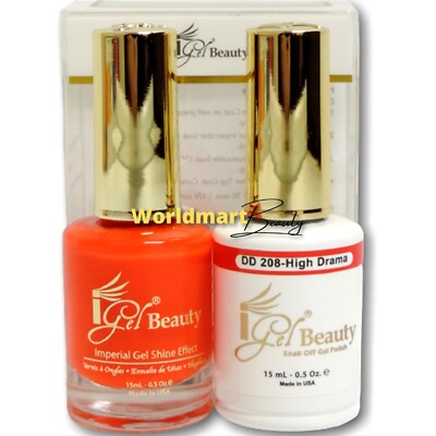 IGel Beauty Gel Nail Polish 0.5oz Gel DUO DD208- HIGH DRAMA