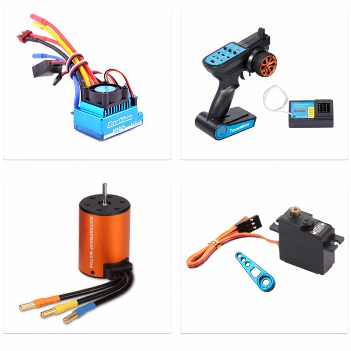 For WLtoy 144001 RC Car 120A Brushless ESC Motor 2.4G Remote