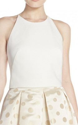 Eliza j Crepe Crop/cross back Top (4 