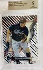 2018 Topps High Tek Chipper Jones BGS 9/Mint Black Diffractor #/50 Braves HOF!