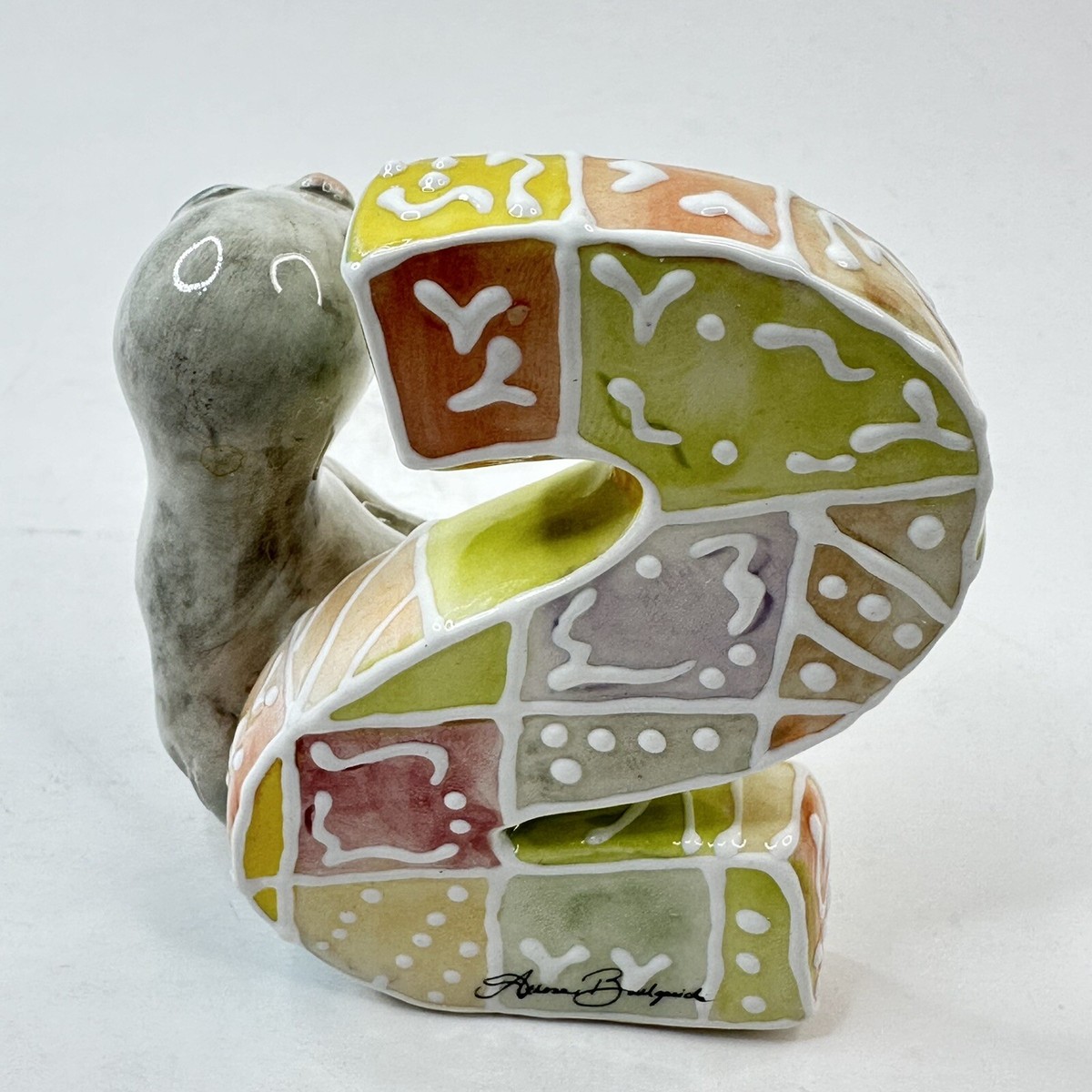 Vtg KOKO Originals “S” Seal Alphabet Porcelain Figurine Nursery