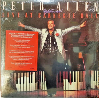 Peter Allen Shell SEALED Peter Allen – Captured Live At Carnegie Hall 1985 Pop on Arista ...