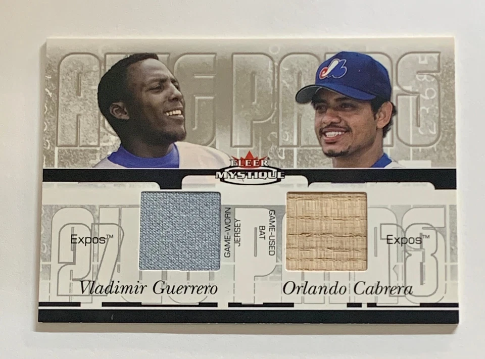 2003 Fleer Mystique Awe Pairs Game Worn & Bat /100 Vlad Guerrero O. Cabrera - P - Image 2 of 4