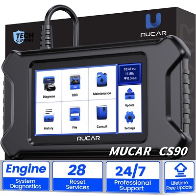  MUCAR CS90 Engine Car Diagnostic Tool OBD2 Code Reader Scanner 28 Reset Service