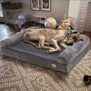 M-XXL Waterproof Orthopedic Dog Bed Bolstered Dog Cushion Arthritis Pain Relief