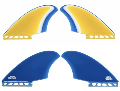 PACIFIC VIBRATIONS K3 Twin Keel fiberglass surfboard fins fits Futures base 