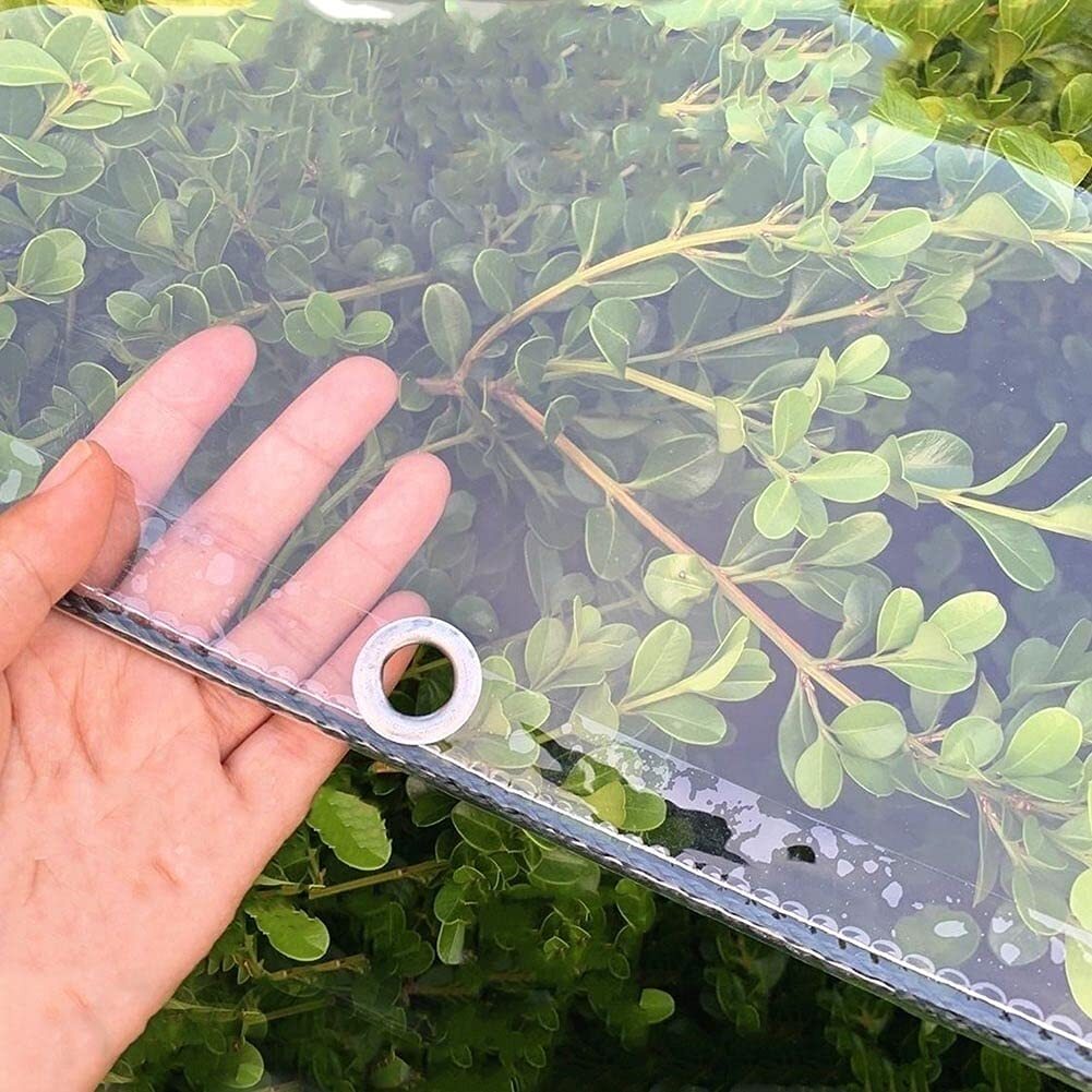 RAUMPA Transparente Plane Mit Ösen – Wasserdicht, Reißfest, Für Balkon, Garten, Pavillon – Viele Größen Bis 5x5 M