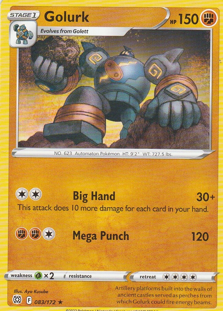 Golurk 83/172 Pokemon Brilliant Stars