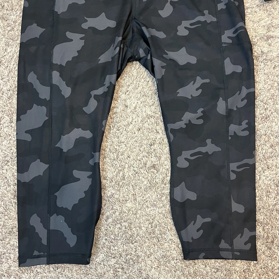 Pantalones YOGALICIOUS Lux Bolsillo Lateral Tiro Alto Pierna Recta Talla 3X Negro Camuflaje Nuevos con Etiquetas Foto 3 de 4