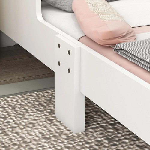 ZONEKIZ Unicorn-Designed Toddler Bed Frame for Ages 3-6 Years, 143x74x67cm White - Picture 9 of 11