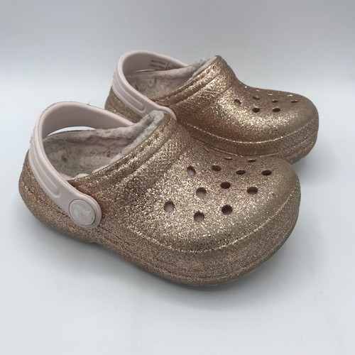Girls CROCS Clogs Strap Rose Gold 