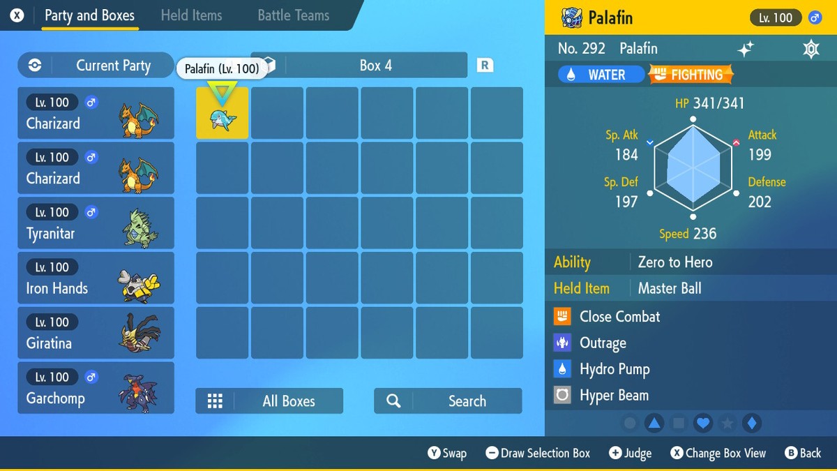 Pokémon Écarlate/Violet : Ethernatos Shiny 6IV LV100 + Master Ball - Code FR