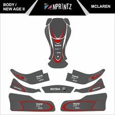KIT ADESIVI KART COMPLETO MCLAREN NEW AGE II - KARTING - OTK - EVK -CRG