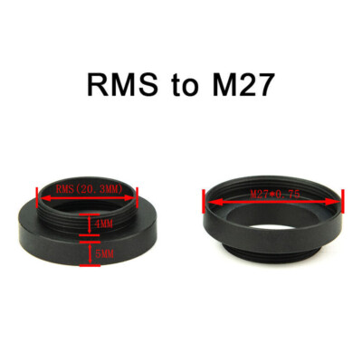 Microscope Objective Adapter Ring M25 M27 to RMS Thread for Microscope
