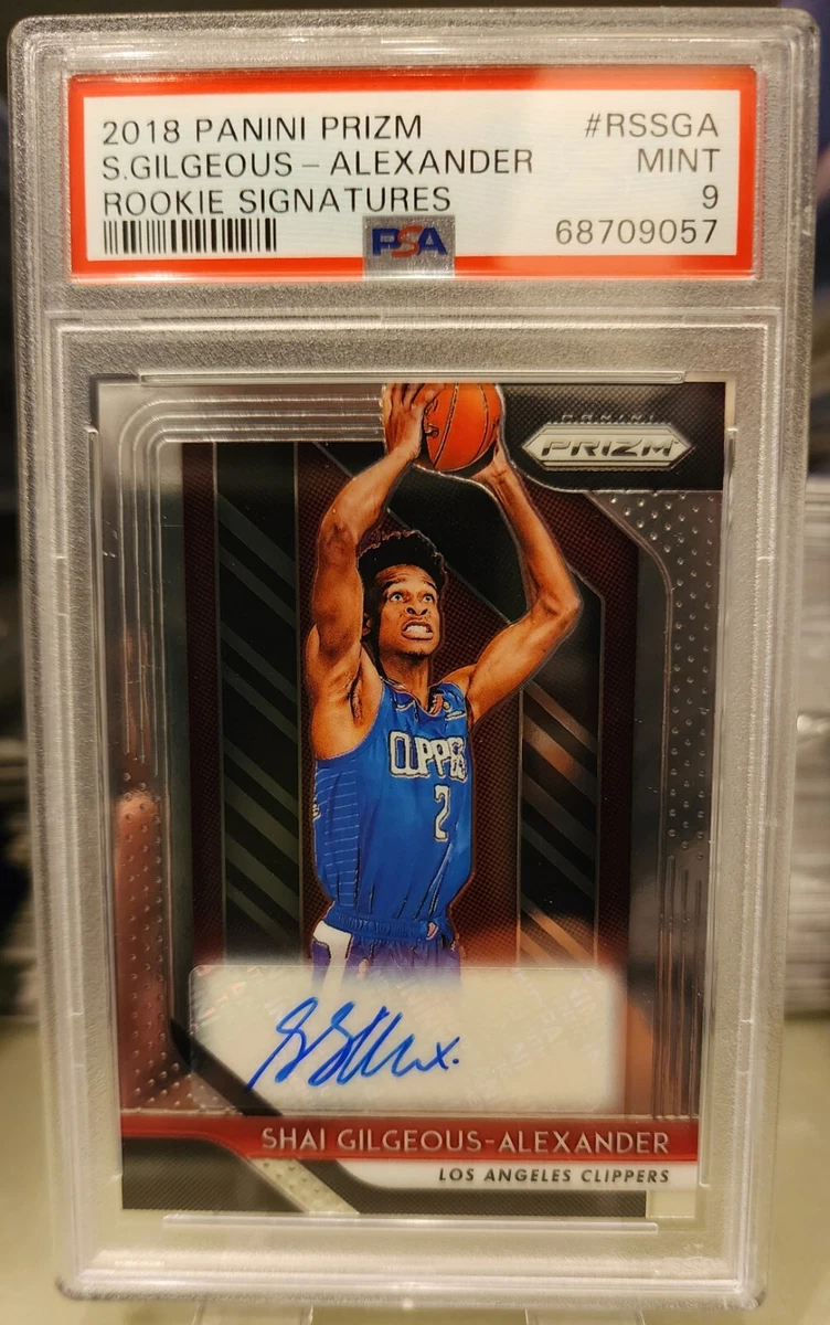 2018 19 Panini Prizm Shai Gilgeous-Alexander RC Rookie Autograph PSA 9
