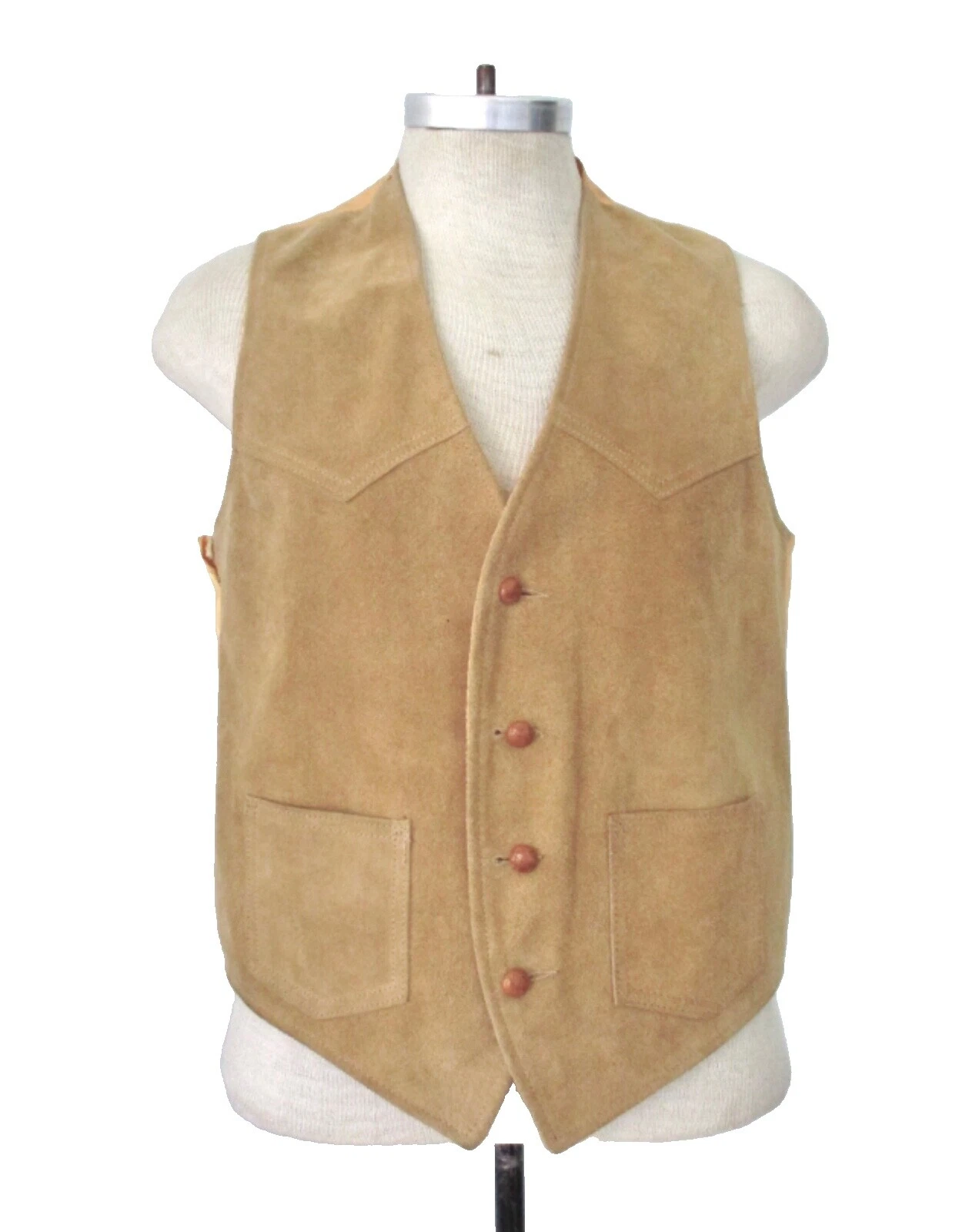 Chalecos Vintage Casual De Gamuza Para Hombres