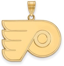 10K Yellow Gold NHL Philadelphia Flyers Large Pendant by LogoArt