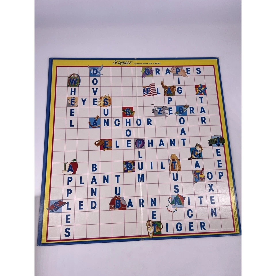 Scrabble for Juniors Crossword Game 1987 Selchow and Righter Kids Family Night - Image 2 of 4